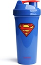 Smartshake Lite Justice League סופרמן חלבון שיקר בקבוק 800 מ"ל - BPA חינם Leakהוכחה התעמלות חלבון Shakes בקבוק עבור אבקת חלבון DC Comics Blue Water בקבוקי סופרמן