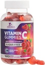 Zero Sugar ויטמין C Gummies - Immune Support & Antioxidant ויטמיןC Dietary תוסף - טבעוני, non-GMO, חלב וגלוטן חינם C Gummy - Raspberry Flavor עבור ילדים ומבוגרים - 120 מסטיקנים