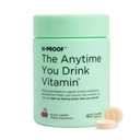 H-PROOF The Anytime You Drink ויטמין, Liver Health & Immunity Support with Electrolytes, Milk Thistle ו- ויטמין B & C - 40 טבליות Chewable (20 משרתים), טבעוני, דובדבן שחור