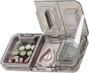 CFMOUR 3in-1 Pill Cutter פיצולter עבור גלולות קטנות או קטנות גדולות, Crusher Grinder עם אבקת Brush Grind Tablets, Pill Carrier for Storage Pills, Mills for Elderly, Kids & Peters, Black Black Black Black