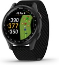 Garmin Access® S50, Advanced Golf GPS Smartwatch, AMOLED Display, On-Course Features, Wrist- Based Heart Rate, Slate אלומיניום Bezel עם Black ComfortFit ניילון Band