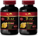 B12 ויטמינים 5000 mcg - METHYLCOBALAMIN ויטמין B-12 5000 - תזונה ספורט אנדורנס, אנרגיה Booster, תוספי אנרגיה עבור גברים מעל 50, ויטמין B 12, תוספי תמיכה העור - 2 בקבוקים 120 Tabl 120