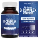 BioActive ויטמין B Complex - Blood Stream Ready, Methylated B Complex - כולל Methylfolate, 3 צורות ביו-Active של B12, BenfoPure® B1 & Pantesin® B5 - 12 ויטמין B ב Doses קליני - 60 משרתים