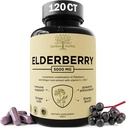 Elderberry עם ויטמין C, Zinc, & ג'ינג'ר - Potent Immune Booster 5000 Mg Elderberry, Zinc, ויטמין C - ויטמין Non-GMO עבור מבוגרים כדי לעזור לך להרגיש Vibrant, 120 Caps Caps Caps.