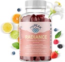 MyPEAK Radiance Vegan Collagen Booster ו Superfruit Gummies, תוספי קולג'ן עם Superfruits ו- Skin-Enhancing Foodsents, שיער עור וניק ויטמינים ליופי, 60 מסטיקנים