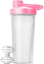 מר Pen Shaker Bottles - 28 oz, Pink Proteiner בקבוק עם Whisk Ball, Shaker בקבוקי חלבונים