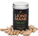 Lion's Mane Mushroom, 60 קפסולות | 500 מ"ג כל אחד, Nerve Growth Factor (NGF) & Nootropic (Focus, Memory, BDNF), Hot Water Extractn, Wood Grown, Goring Bodies, 30% Beta-D-Glucans