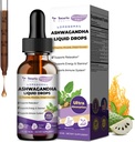 Totaria Liposomal Ashwagandha נוזל טיפות, Ultra Power Ashwa שורש תוספת עם Shilajit, גינזנג, מגנזיום, Soursop, L-theanine, 60 מ"ל