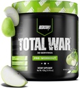 REDCON1 Total War Pre Workout, Green Apple - Fast Acting Caffeinated Preworkout עבור גברים + נשים עם Beta Alanine - מכיל Citrulline Malate עבור משאבה מוגברת, זרימת דם (30 משרתים)