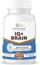 חיים שלמים עם IQ+ המוח - Caffeine-Free, Clinically Tested Focus, ריכוז, זיכרון ואנרגיה, תוסף צמחי טבעי צמחי צמחי, לא הוסיף ויטמינים / מטאטא / סוכר (30 Softgels)