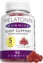 מלטונין חניכיים לילדים ומבוגרים - 5mg Sleep Support Aid for Better Sleep Quality, Great-Tasting, Ideal for Children, Teens, and Adults 90 5 מ"ג