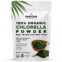כדור הארץ Circle Organics Organic Chlorella אבקת Superfood