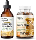 Wild & אורגני טורקיה Tail Tincture 4 fl oz & Lion's Manemies
