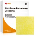 Carbou Medical Xeroform Petrolatum Dressing 2 "x2", 25 Individual Pack, Non-Adherent Gauze Pads, Soft Fine Mesh Gauze Patch עבור Wound Care, Burns, Lacerations, Skin Grafts & Surgical Incisions