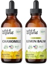 Wild & Organic Chamomile Tincture 4 fl oz & Lemon Balm Tincture 4
