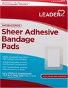 LEADER Sheer Adhesive Bandage Pads, Packs ofBlends with Skin, Highly Absorbent Non-Stick Pad, for First help and Wound Care, לעומת Band-Aid, All One Size 3/4 X 4, 100 ct.