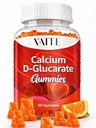 Calcium D-Glucarate Gummies 1000 מ"ג - CDG ניקוי תוספת לגברים ונשים, הורמון Metabolism Balance & Menopause תמיכה, Non-GMO, טבעוני, Gluten Free, Soy Free תוספים, 60 מסטיק צ'וגנס