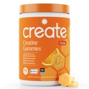 צור Creatine Monohydrate חניכיים עבור גברים ונשים, Boost Focus, כוח ו אנדורנס, Anti-Melting פורמולה, טבעוני, Gluten-Free, non-GMO, 1.5 גרם של קריטין לחניכיים (Orange, 90 ct)