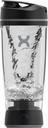 Promixx המקורי Shakerבק - סוללה מופעלת עבור שקיות חלבון Smooth - BPA חינם, 20oz גביע (שחור)