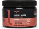 תוספי אנרגיה LEGION - אבקת משקאות אנרגיה לא משועבדת - אבקת Caffeine עם Turine & ויטמין B Complex - אבקת אנרגיה מתוקנת באופן טבעי עבור משקאות אנרגיה בריאים (120g)