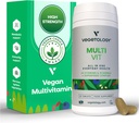 MultiVit Vegan Multivitamin תוסף, 26 ויטמין & מינרלים - תוספי ויטמין עבור Metabolic, Brain Function & Immune Support - Multivitamin for Women, Men & Children