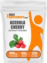 BulkSupplements.com Acerola Cherry לחלץ אבקת - ויטמין C טבעי, אבקת Acerola Cherry - טבעוני וגלוט חינם, 500 מ"ג לשרת, 100g (3.5 oz) (Pack of 1)