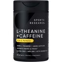 מחקר ספורט L-theanine בתוספת שמן Caffeine & קוקוס MCT - אנרגיה ממוקדת, אזהרות ורגיעה ללא Drowsiness - 200 מ"ג L האננין, 100 מ"ג אורגני קפאין - 60 Softgels