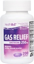 HealthA2Z® Gas Relief Simethicone 250 מ"ג | Fast Gas Relief | Relieve הסימפטומים באופן טבעי (200 Softgels (Pack of 1))