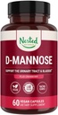 Naturals D-Mannose 500 מ"ג Caspules עם לחלץ Cranberry, D Mannose Cranberry Pills, Urinary & Bladder תמיכה, 60 קפסולות טבעוניות