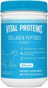 חלבונים Vital Grass Fed Collagen אבקת תוספת hydrolyzed פפטים עם Hyaluronic Acid ו ויטמין C - non-GMO, חלב וגלוטן חינם unflavored, 9.33oz