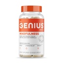 The Genius Brand Genius Mindfulness - Brain Health Supplement - תומך במחשובים בריאים - Calm, Energy, Memory & Focus Support - Ashwagandha, NeuroFactor & More - 30 Veggie Pills