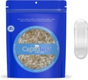 Capsuline Colored Size 4 קפסולות טבעוניות ריקות - 5000 הרוזן - קפסולות גלולות ריקות Veggie - קפסולת ירקות DIY מילוי - Caps ריקים - כשר ו-Haal Certified - Non-GMO Certified (לבן)