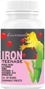 Generic Viva Iron Tablets with Folic Acid ויטמין C, B12, lysine, Spirulina & Zincs תוספי כמו Haemoglobin Builder, Immunity Boosters, Energy for Womenמתבגרים - 60 Chewables (Pack of 1)