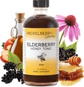 מיקאלברי Gardens Elderberry Honey Tonic, Sambucus Syrup, Black Elderberry - Immune Support for Adults and Kids (4 Ounces)