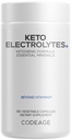 Codeage Keto Electrolytes תוסף - טבליות אלקטרוליטיות ירוקות w Magnesium, Potassium, Calcium & Salt - פוליקת פולית פוליסת מלח ושתייה תוספים - Non-GMO Keto Diet - 180 קפסולות