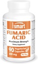 SuperSmart - Fumaric Acid 500 מ"ג ליום (כוח מקסום) - תוספת טבעית | Non-GMO & Gluten Free - 90 קפסולות צמחוניות