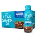 GNC Lean Shake 25 חלבון שקד, קלינית פרובנס ניהול משקל, החלפת Meal, 25g חלבון עם Zero הוסיף סוכר, מוכן לשתות, שוקולד Mint, אריזה של 12