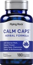 Piping Rock Calm כמוסות | 180 Pills | Herbal Extraction | עם Chamomile, Valan ו- Passion Flower | Non-GMO, Gluten Free Supplement