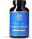 MIND:REST Premium Nighttime Nootropic תוספי תזונה למוח לזיכרון ולשינה | 9 Premium Ingredients | L Theanine Lions Mane Choline Magnesium L Threonate ויטמין B6 Bacopa Monnieriririry
