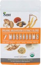 Sayan 7 Mushrooms USDA אורגני אבקת ייצור תוספת 4 oz / 113g - Chaga, Reishi, Cordyceps, Maitake, Shiitake, Lion's Mane וטורקיה Tail, No Fillers, Add to קפה או תה, פרי גוף הגוף, פירות
