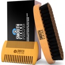 Beard Brush and Comb - Natural Boar Bristle Beard Brush & Beard Comb עבור גברים - שיער הפנים מתנה מתנה עבור גברים - מוסטמ סטרלינג, Grooming & Shaping כלים