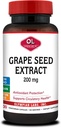 אולימפיה מעבדות Grape Seedמיצוי קפסולות - 200 מ"ג - 100 קפסולות ירקות התומכים בבריאות הלב, הגנה מפני חמצון.