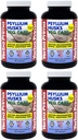 Yerba Prima Psyllium Husks Veg Caps - 180 הרוזן (Pack of 4) - טבעוני, non-GMO, Gluten Free, קולון ניקויר, תוספת יומית סיבים עבור Gut Health & סדירות