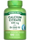 האמת של הטבע Citrate עם ויטמין D3 | 100 Caplets | Vegetarian, non-GMO & Gluten חינם תוסף