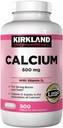 קירקלנד חותם Calcium, 600 מ"ג +D3, 500-Count Tablets