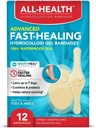 All Health Advanced Smart Healing hydrocolloid Gel Bandages, Assorted Sizes, 12 ct | מקדם ריפוי עבור First Aid Blisters או Wound Care