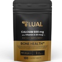 LUAL Calcium Bone Health Dietary Tablets, 600 מ"ג, 100 Count