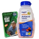 Ultra Power Antacid טבליות - Calcium Carbonate 1000 מ"ג - 71 טבליות Chewable Assorted Berries ו Vital Volumes טיפים Card Bundle
