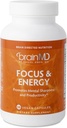 BRAINMD ד"ר Amen Focus & Energy - 120 קפסולות, Pack of 2 - מקדם ריכוז ותשומת לב - Caffeine חינם, Gluten Free - 60 המשרתים המלאים