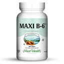 Maxi Health B-6 - ויטמין B6-100 מ"ג Cardiovascular Health - 100 טבליות - כשר (100 הרוזן, Pack of 2)